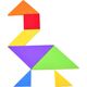 Jokomisiada Puzzle piankowe układanka logiczna tangram ZA3343