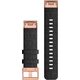 Garmin Pasek materiałowy na nadgarstek QuickFit 20 (czarny / różowozłota sprzączka) (010-12874-00)