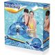Bestway Delfin do pływania z uchwytami Transparentny 1.57m x 94cm