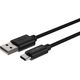 Kabel USB Ansmann USB-A - USB-C 1 m Czarny (456531)