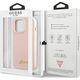Guess Guess GUHMP13XLSLMGLP iPhone 13 Pro Max 6,7" jasnoróżowy/light pink hardcase Silicone Script Gold Logo Magsafe