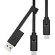Kabel USB ProXtend USB-A + USB-C - USB-C 1 m Czarny (USBCWA-001)