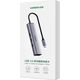 HUB USB Ugreen 1x RJ-45  + 3x USB-A 3.0 (UGR1202GRY)