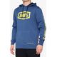 100% Bluza męska 100% BURST Hooded Pullover Sweatshirt Federal Blue roz. M (NEW)