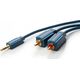 Kabel Clicktronic Jack 3.5mm - RCA (Cinch) x2 7.5m granatowy (JAB-1339077)