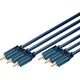 Kabel Clicktronic RCA (Cinch) x3 - RCA (Cinch) x3 3m granatowy (JAB-1339042)