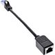 InLine InLine® Patch cord extension, RJ45 protector, S/FTP (PiMf), Cat.6A, halogen-free, copper, black, 0.2m