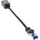 InLine InLine® Patch cord extension, RJ45 protector, S/FTP (PiMf), Cat.6A, halogen-free, copper, black, 0.2m