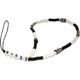 Guess Guess zawieszka GUSTBCKH Phone Strap Heishi Beads czarno-biały/black-white