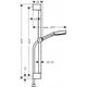 Zestaw prysznicowy Hansgrohe Zestaw prysznicowy 105 3jet Relaxation z drążkiem 65 cm, chrom