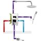 Bateria wannowa KFA 836-004-00 WYLOT WANNOWY PODTYNKOWY MOZA, CHROM // B-73-MOZA-WYLOT-CHROM