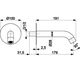 Bateria wannowa KFA 836-004-00 WYLOT WANNOWY PODTYNKOWY MOZA, CHROM // B-73-MOZA-WYLOT-CHROM