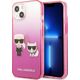 Karl Lagerfeld Karl Lagerfeld KLHCP13STGKCP iPhone 13 mini 5,4" hardcase różowy/pink Gradient Ikonik Karl & Choupette