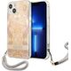 Guess Guess GUHCP13SHFLSD iPhone 13 mini 5,4" złoty/gold hardcase Flower Strap