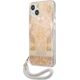 Guess Guess GUHCP13SHFLSD iPhone 13 mini 5,4" złoty/gold hardcase Flower Strap
