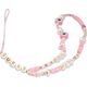 Guess Guess zawieszka GUSTSHPP Phone Strap rózowy/pink Beads Shell