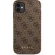 Guess Guess GUHCN61G4GFBR iPhone 11 6,1" brązowy/brown hard case 4G Metal Gold Logo