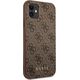Guess Guess GUHCN61G4GFBR iPhone 11 6,1" brązowy/brown hard case 4G Metal Gold Logo