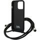 Karl Lagerfeld Karl Lagerfeld KLHCP13LCMNIPK iPhone 13 Pro / 13 6,1" hardcase czarny/black Leather Monogram Patch and Cord Iconik