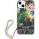 Guess Guess Flower Cord - Etui ze smyczką iPhone 13 mini (Blue)