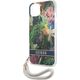 Guess Guess Flower Cord - Etui ze smyczką iPhone 13 mini (Blue)