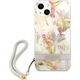 Guess Guess Flower Cord - Etui ze smyczką iPhone 13 mini (Purple)