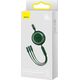Kabel USB Baseus USB-A - USB-C + microUSB + Lightning 1.1 m Zielony (BSU3358GRN)