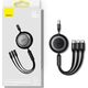 Kabel USB Baseus USB-A - USB-C + microUSB + Lightning 1.1 m Zielony (BSU3358GRN)