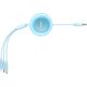 Kabel USB Baseus USB-A - USB-C + microUSB + Lightning 1.1 m Niebieski (BSU3383BLU)