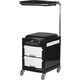 Activeshop POMOCNIK - TABORET DO PEDICURE 16 PLUS CZARNY/BIAŁY