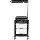 Activeshop POMOCNIK - TABORET DO PEDICURE 16 PLUS CZARNY/BIAŁY