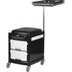 Activeshop POMOCNIK - TABORET DO PEDICURE 16 PLUS CZARNY/BIAŁY