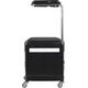 Activeshop POMOCNIK - TABORET DO PEDICURE 16 PLUS CZARNY/BIAŁY