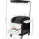 Activeshop POMOCNIK - TABORET DO PEDICURE 16 PLUS CZARNY/BIAŁY