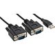 InLine InLine® USB 2.0 to 2x Serial Adapter Cable USB Type A to 2x 9 Pin Sub-D male 1.5m