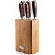 G21 G21 Zestaw noży Gourmet Nature, 5 szt + klocek bambusowy