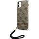 Guess Etui Guess do iPhone 11 brązowy hardcase 4G Print Strap