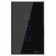 Sonoff T3US3C - 3-gang Wi-Fi Smart Wall Switch US - Black