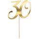 Party Deco Topper na tort "30", złoty, 20.5cm one size