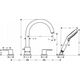 Bateria wannowa Hansgrohe Hansgrohe Vernis Blend bateria nawannowa 4-otworowa czarny mat