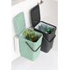 Kosz na śmieci Brabantia Kosz szafkowy Sort&Go 2x16l Jade Green/ Grey 214462