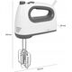 Mikser Clatronic Clatronic HM 3775, hand mixer (white/grey)
