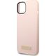 Guess Etui Guess GUHMP14MSBPLP Apple iPhone 14 Plus różowy/pink hard case Silicone Logo Plate MagSafe