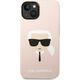 Karl Lagerfeld Etui Karl Lagerfeld KLHMP14MSLKHLP Apple iPhone 14 Plus hardcase jasnoróżowy/light pink Silicone Karl`s Head Magsafe
