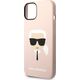 Karl Lagerfeld Etui Karl Lagerfeld KLHMP14MSLKHLP Apple iPhone 14 Plus hardcase jasnoróżowy/light pink Silicone Karl`s Head Magsafe