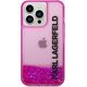 Karl Lagerfeld Karl Lagerfeld KLHCP14LLCKVF iPhone 14 Pro 6,1" różowy/pink hardcase Liquid Glitter Elong