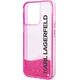 Karl Lagerfeld Karl Lagerfeld KLHCP14LLCKVF iPhone 14 Pro 6,1" różowy/pink hardcase Liquid Glitter Elong