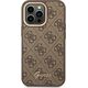 Guess Etui Guess do iPhone 14 Pro Max 6,7" brązowy/brown hard case 4G Vintage Gold Logo