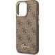 Guess Etui Guess do iPhone 14 Pro 6,1" brązowy/brown hard case 4G Vintage Gold Logo