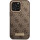 Guess Etui Guess do iPhone 14 Pro 6,1" brązowy/brown hard case 4G Logo Plate MagSafe